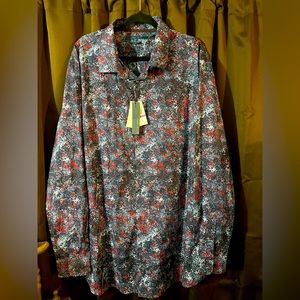 Men' Perry Ellis Dress Shirt, Size 2XLT, Blue,Navy, Fuchsia, Black, new with tag